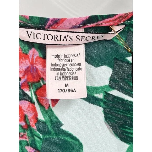 Victorias Secret Racerback Flowy Tank Top Tropical Resort Sz Medium NWT - Picture 2 of 5
